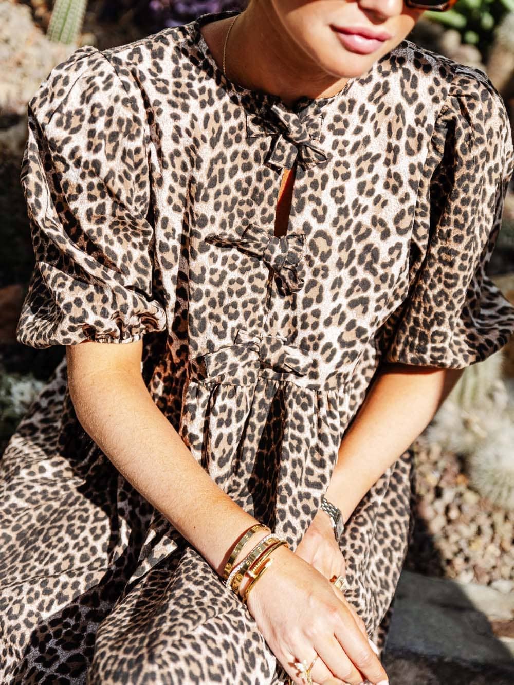 Ariadna Premium Leopard Dress Chic Silhouette Collection