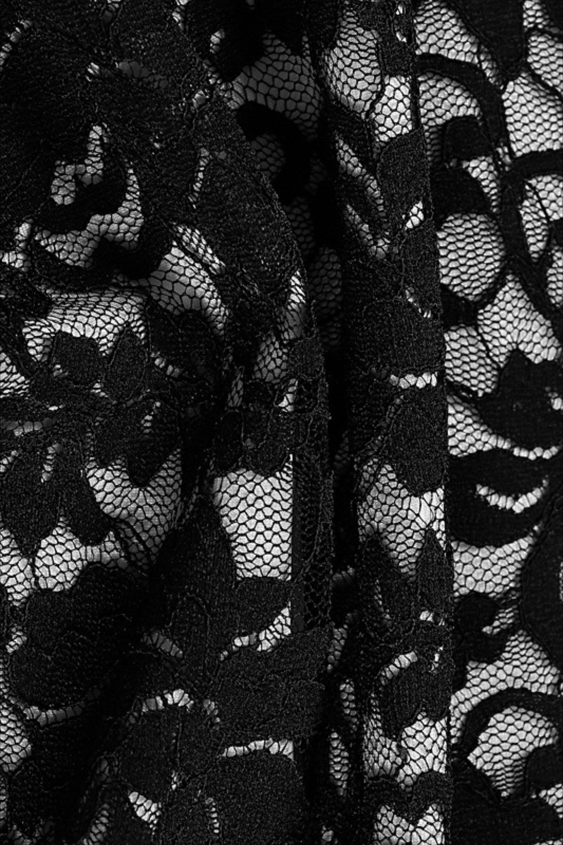 Black Sweetheart Neck Long Sleeve Floral Lace Sheer Overlay Bodycon Mini Dress 10