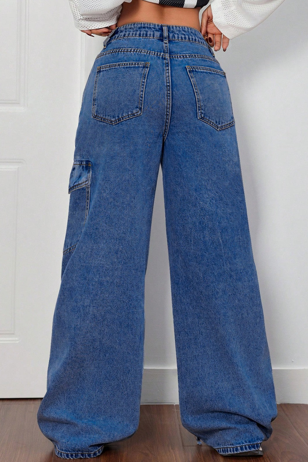 Bow Tie Cargo Style Jeans
