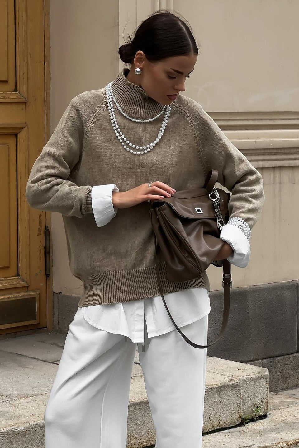 Thin Distressed Elegant High-End Knit Sweater
