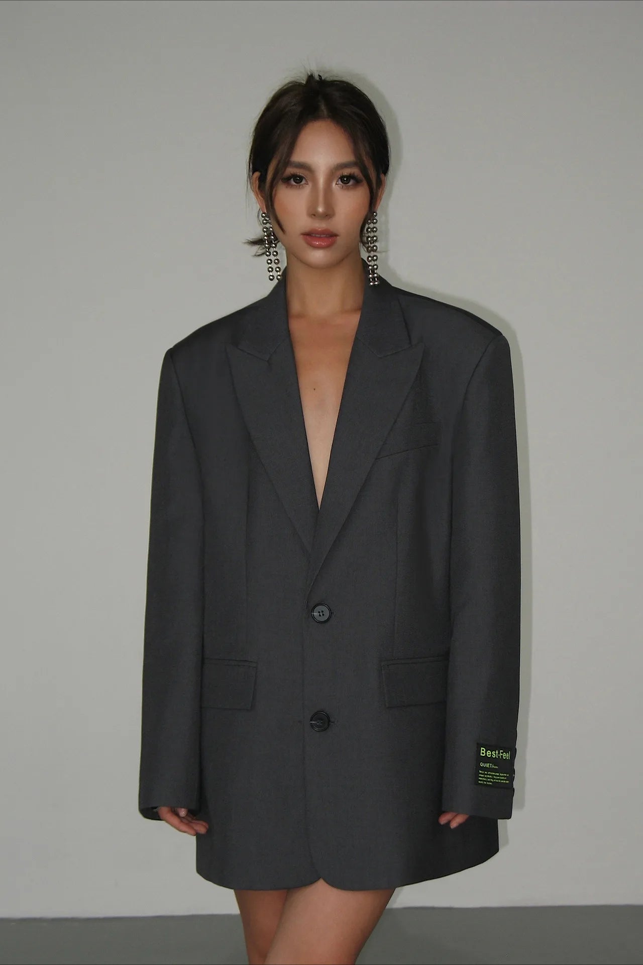 Retro Loose VNeck Blazer