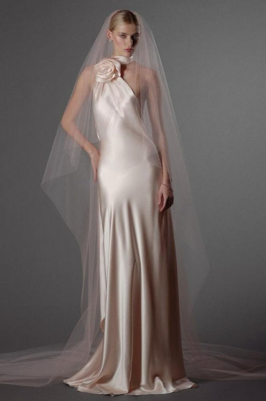 Halter High Waist Ruched Maxi Party Dress