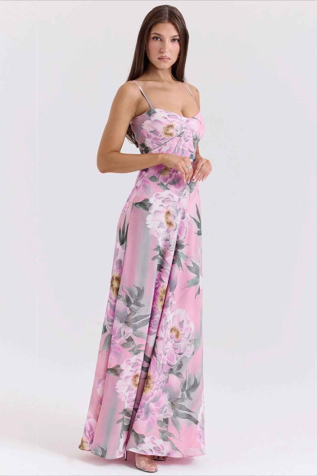 Slim Fit Backless Evening Maxi Slip Dress