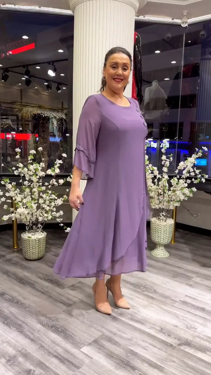 Rocio Exclusive Women's Dress Made of , Loose Chiffon Designer Edit