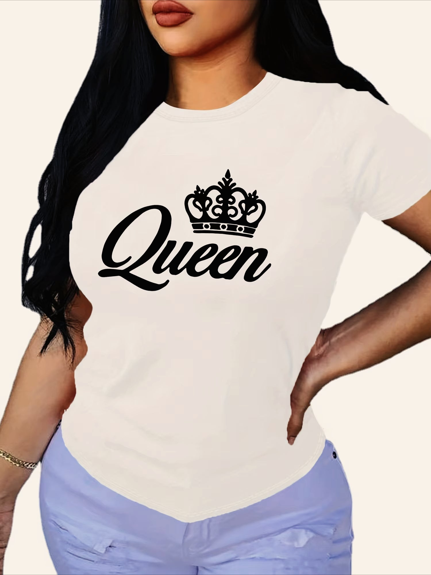 Printed Loose Black Design Tshirt