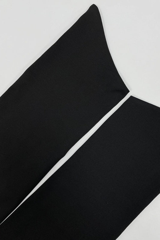 Asymmetric Neck Cutout Tie Front Fitted Bodycon Mini Dress 13