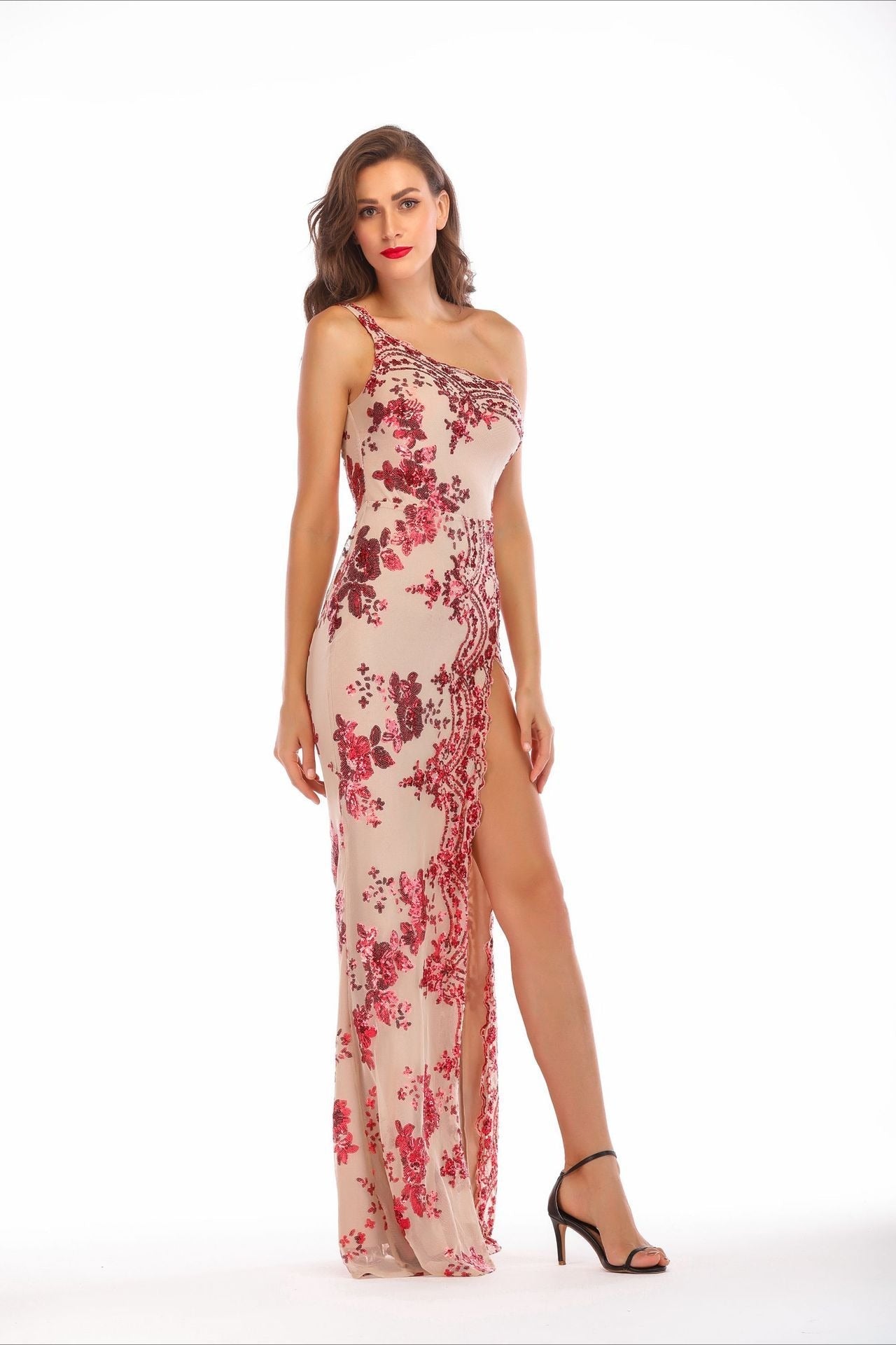 Sequin Backless Asymmetric Dress 8
