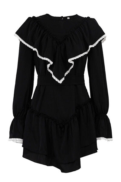 Diva Darling Ruffled Charming Flare Sleeve Mini Dress