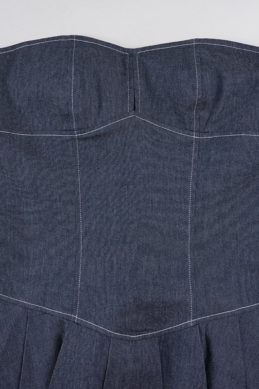 Strapless Denim Dress