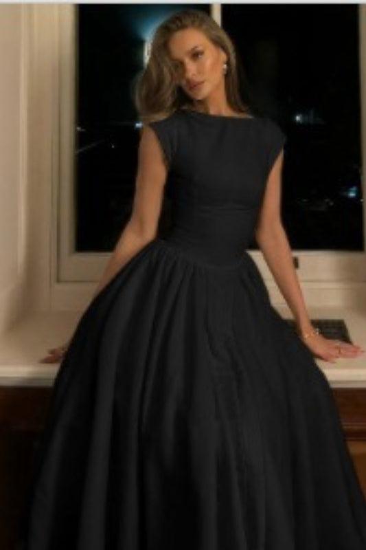 Sexy Off Shoulder Sleeveless Backless Waist Cinched Party Dress