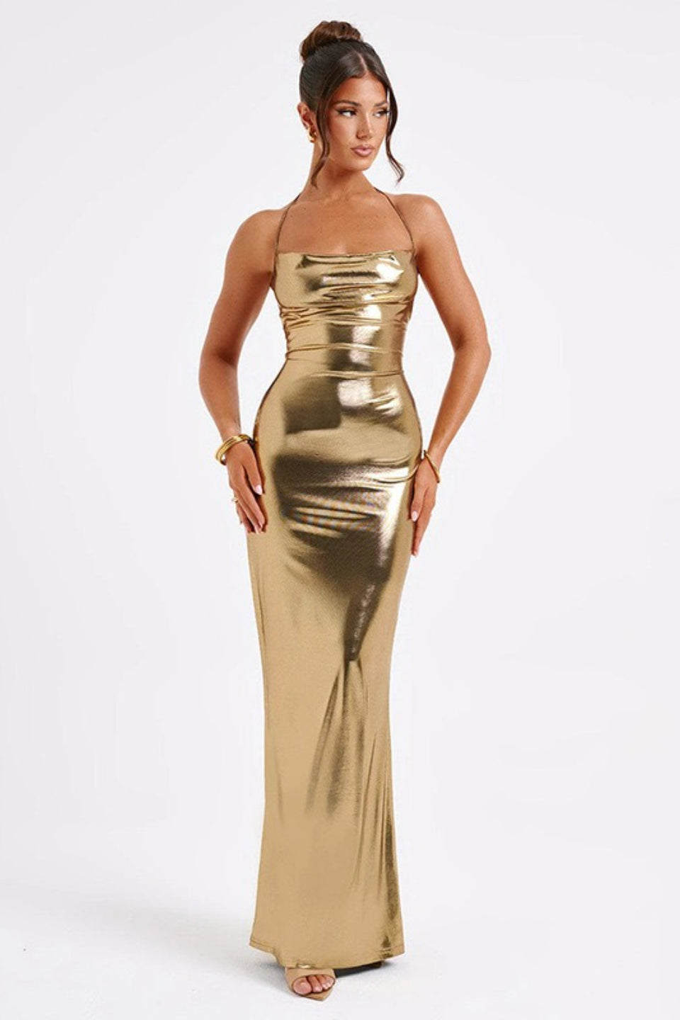 Sequin Bodycon Gown Maxi Dress 9