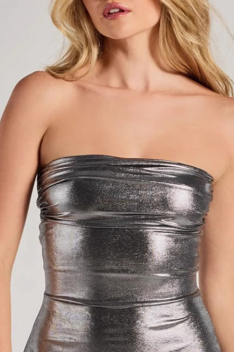 Silver Backless Bodycon Mini Dress 4