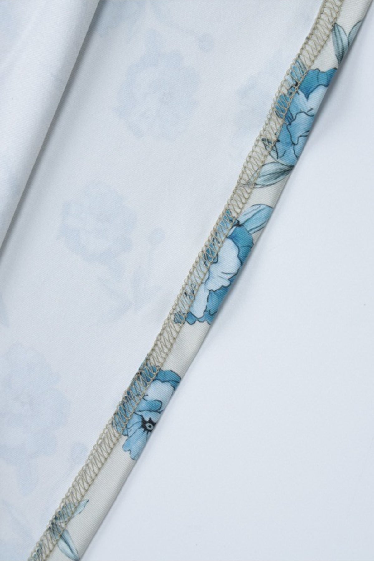 Blue Spaghetti Strap Sweetheart Corset Toile Floral Print A-Line Maxi Dress 7
