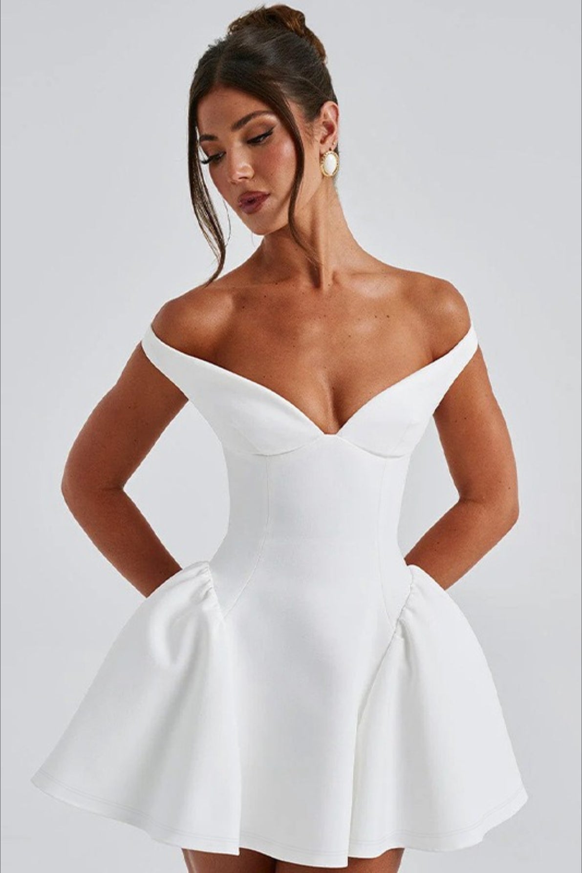 Sexy Deep V Backless Solid Fitted Party Dress
