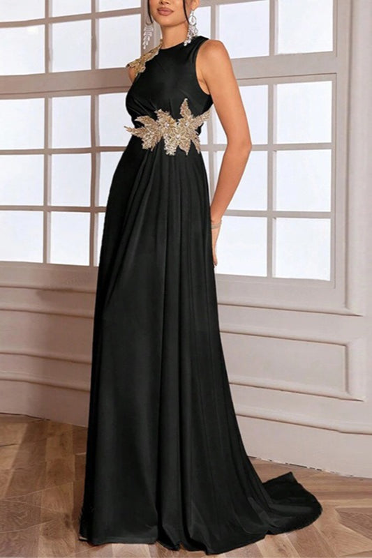 Sleeveless Bodycon Maxi Party Dress S / Black