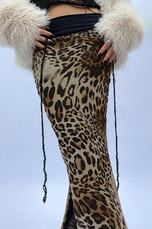 Y2K Split Bodycon Skirt