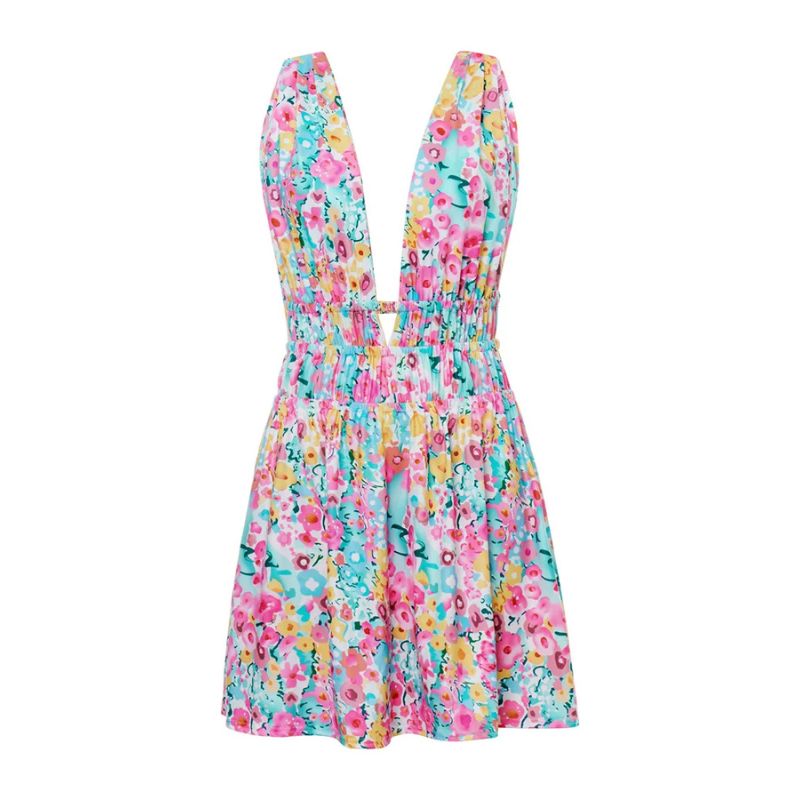 Fiorella Exclusive Summer Floral Skater Dress Evening Wear Edit