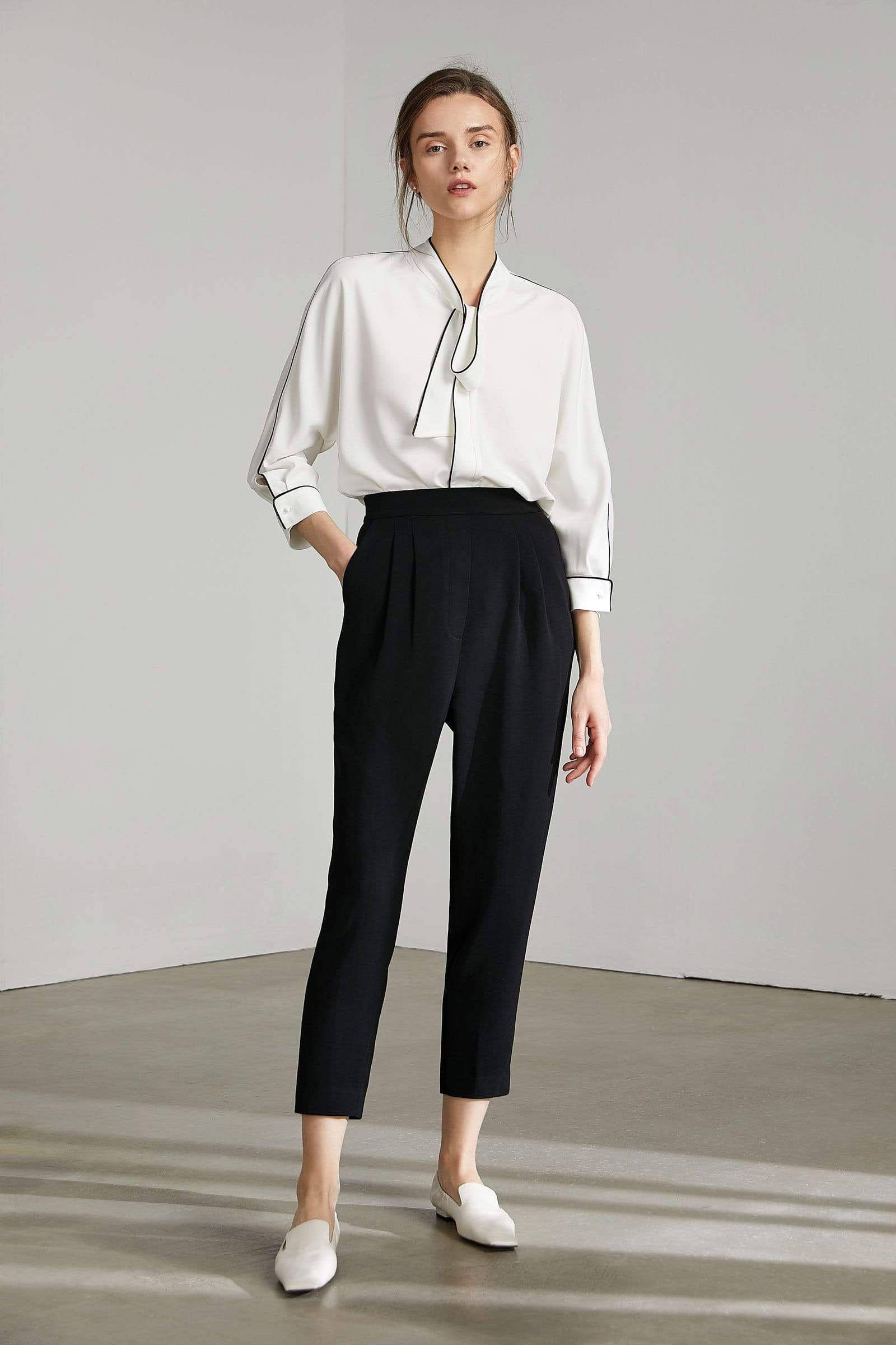Bolt White Contrast Top