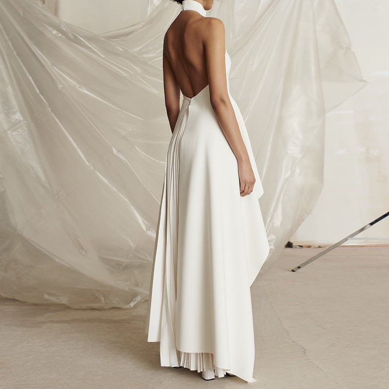 Victoria Layered Stylish Halter Gown Set