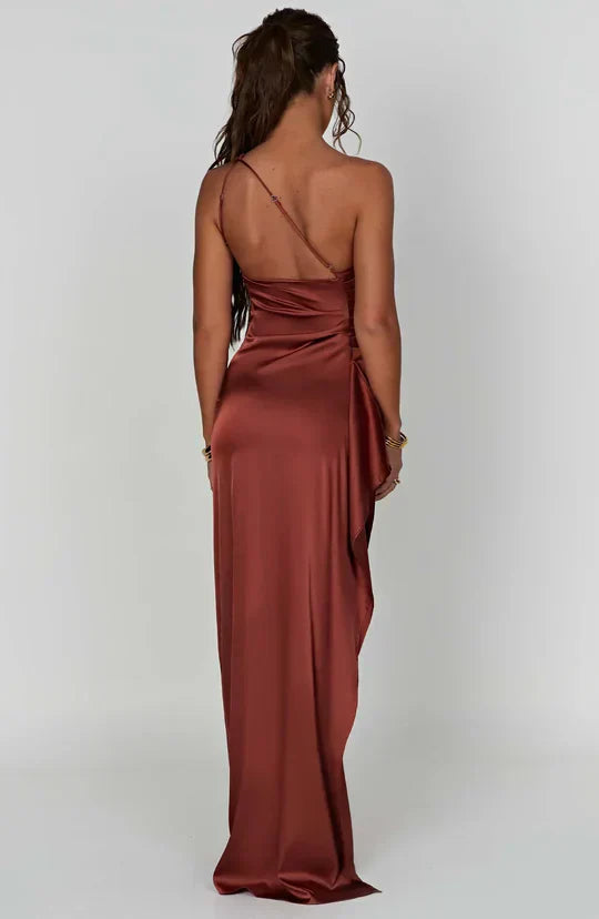 Rebeca Chic Satin Maxi Dress Evening Wear Edit