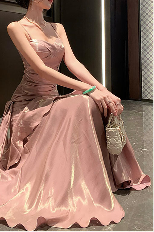 Chiffon Spaghetti Strap Maxi Dress 6