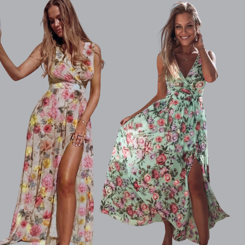 Rebeca Aesthetic Women's Summer Maxi Dress with Print Designer Edit