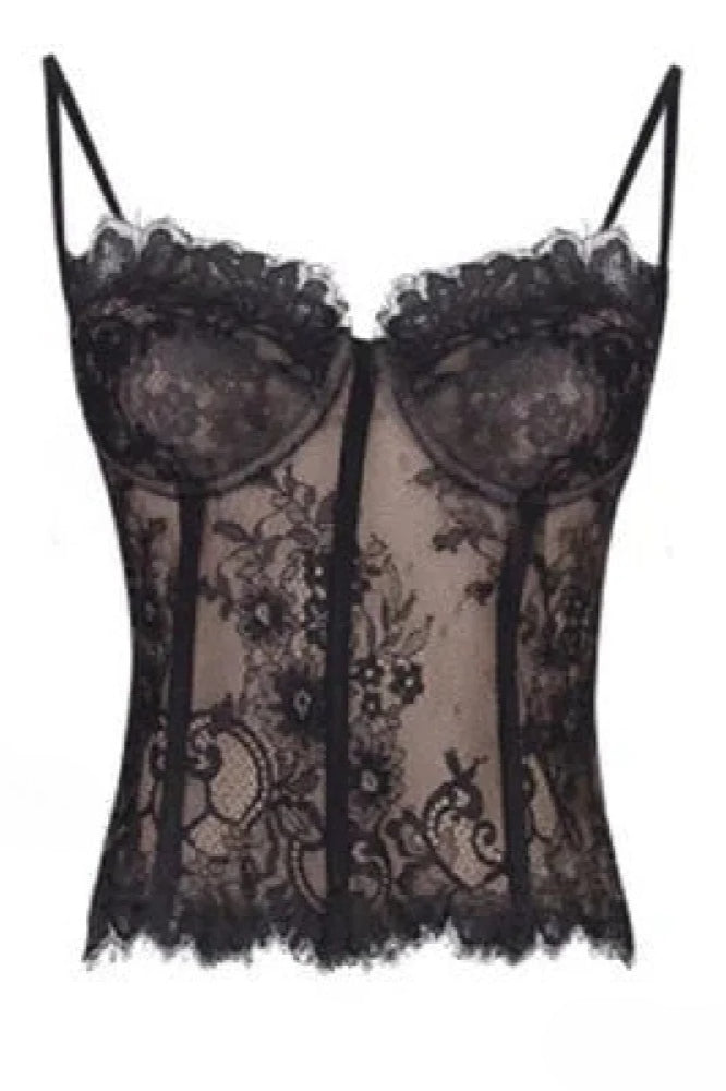 French WarmSeason Blouse Sling Retro Mujer Slimming Arm Blusas Women Mesh Sexy Top Long De Lace Shorts Elegant Set