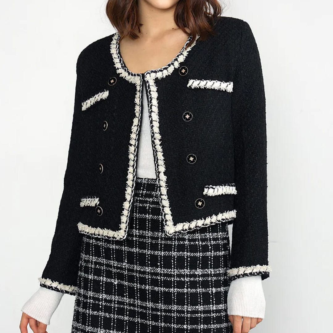 Jacey Black Double Breasted Jacket