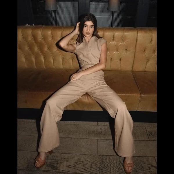 Sleeveless Wide-Leg Jumpsuit