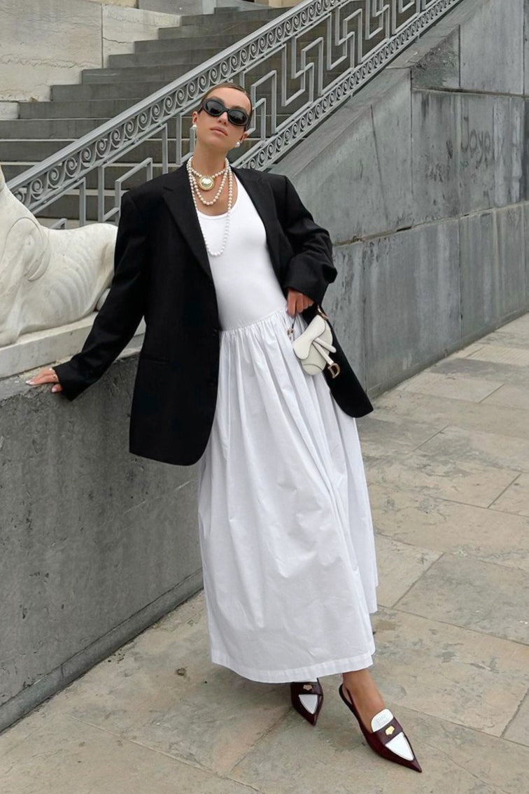 Knit U-Neck Maxi Dress