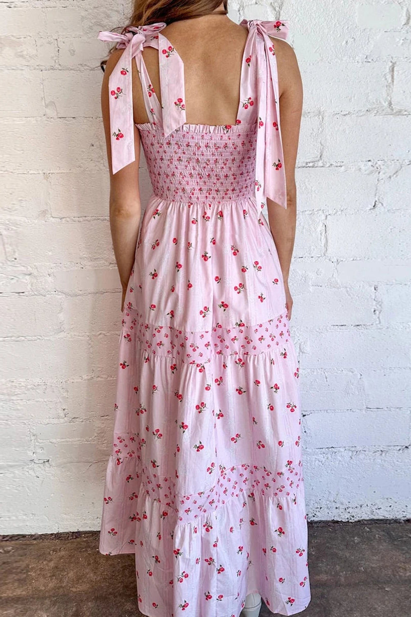 TieBack Maxi Floral Dress