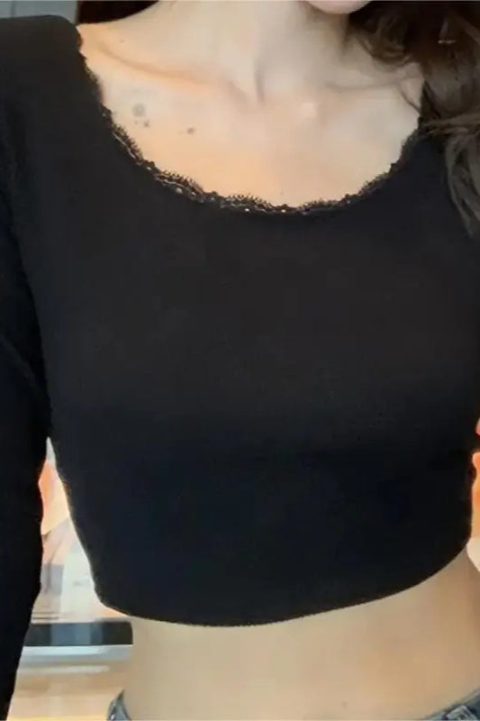 Lace LaceUp Camisole Crop Top