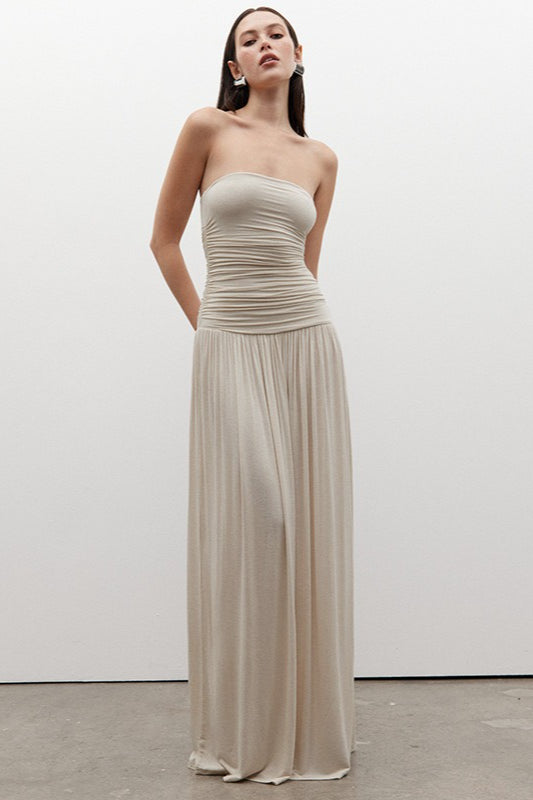 Strapless Off Shoulder Maxi Dress 10