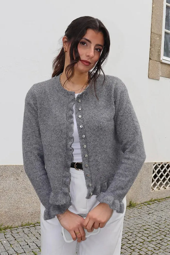 SingleBreasted Knit Cardigan