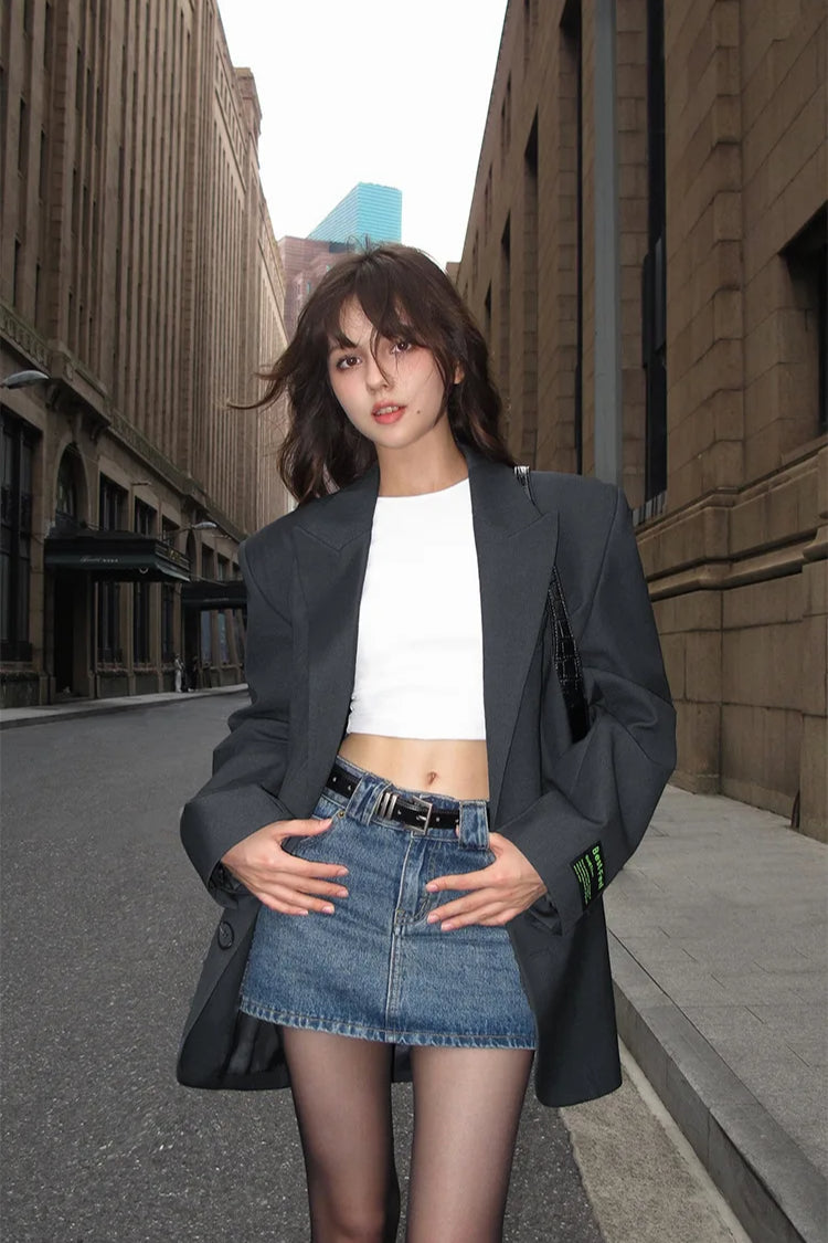 Retro Loose VNeck Blazer
