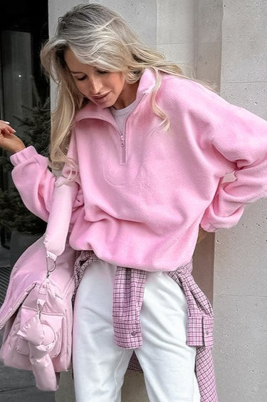 Sherpa Collared Pullover Hoodie