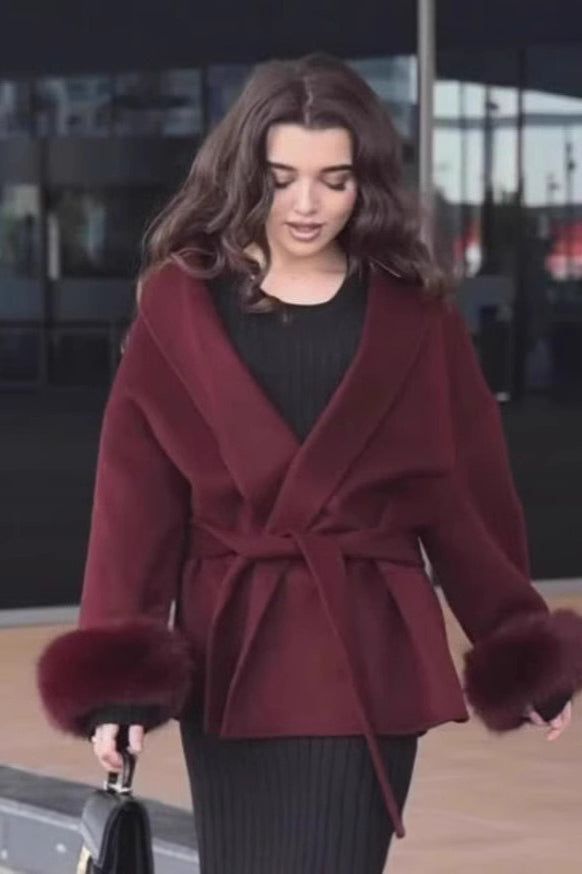 Robe Style DoubleFaced Wool Coat