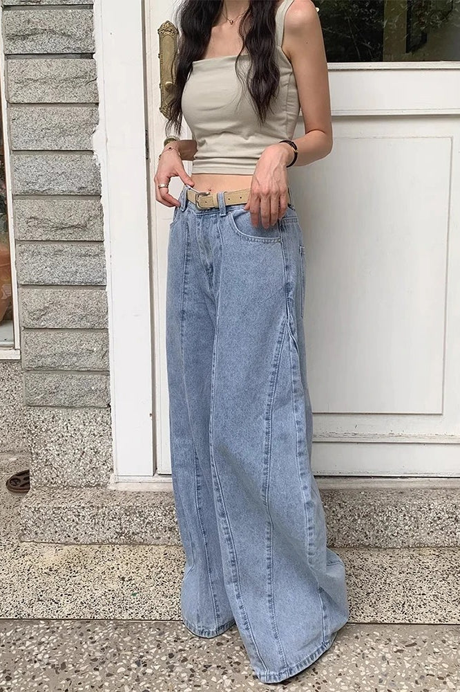 Retro High Waist WideLeg Jeans