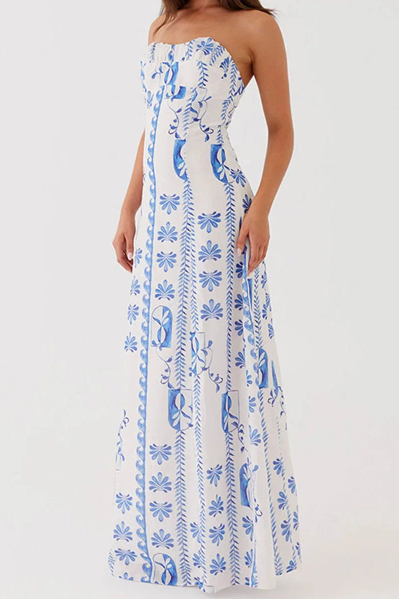 Off Shoulder Aline Maxi Floral Dress
