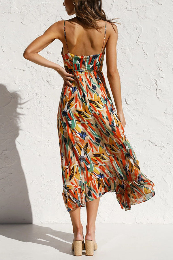 Edvige Minimalist Colorful Midi Dress Elevated Occasion Wear