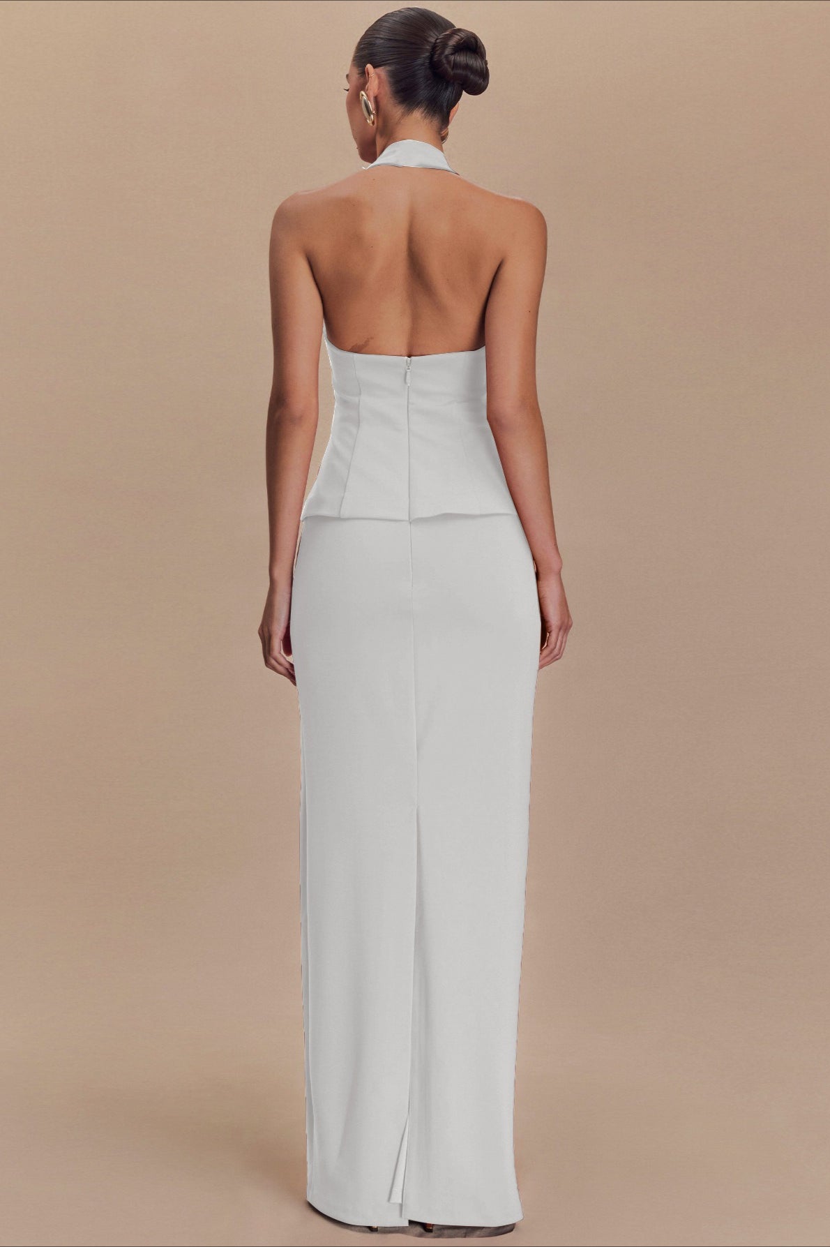 Halter Backless Maxi With Side Slit Dress 6