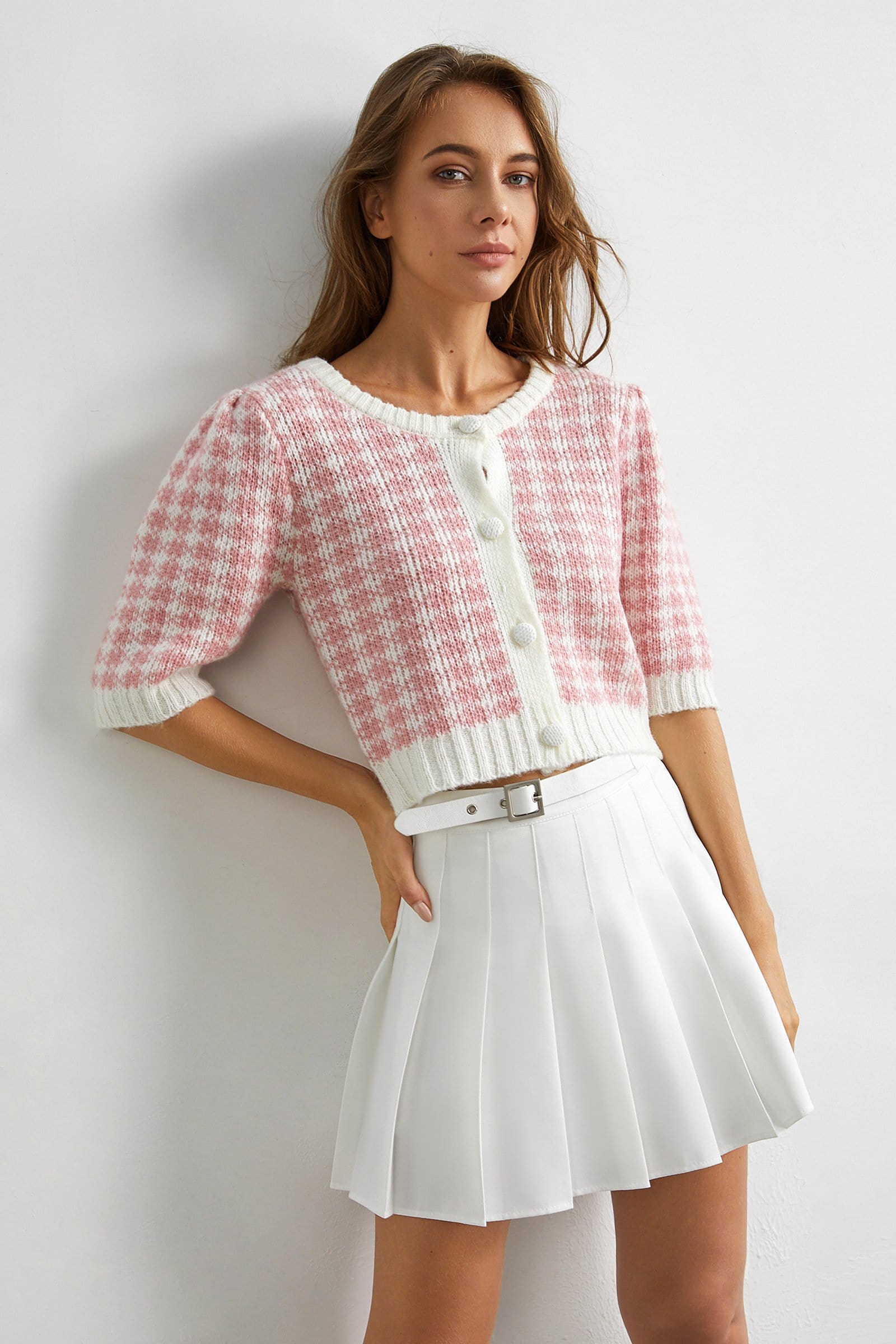 White Tennis School Skirt
