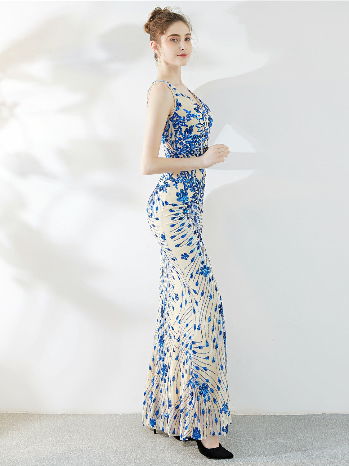 slim long evening dress