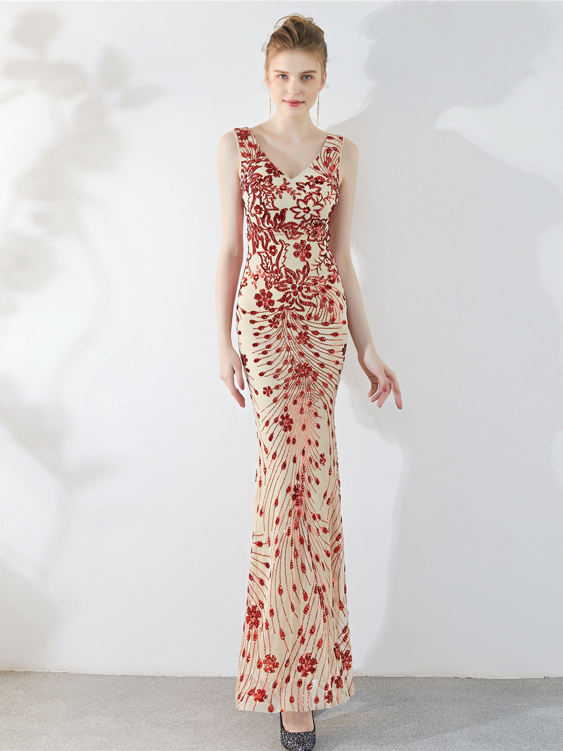 slim long evening dress