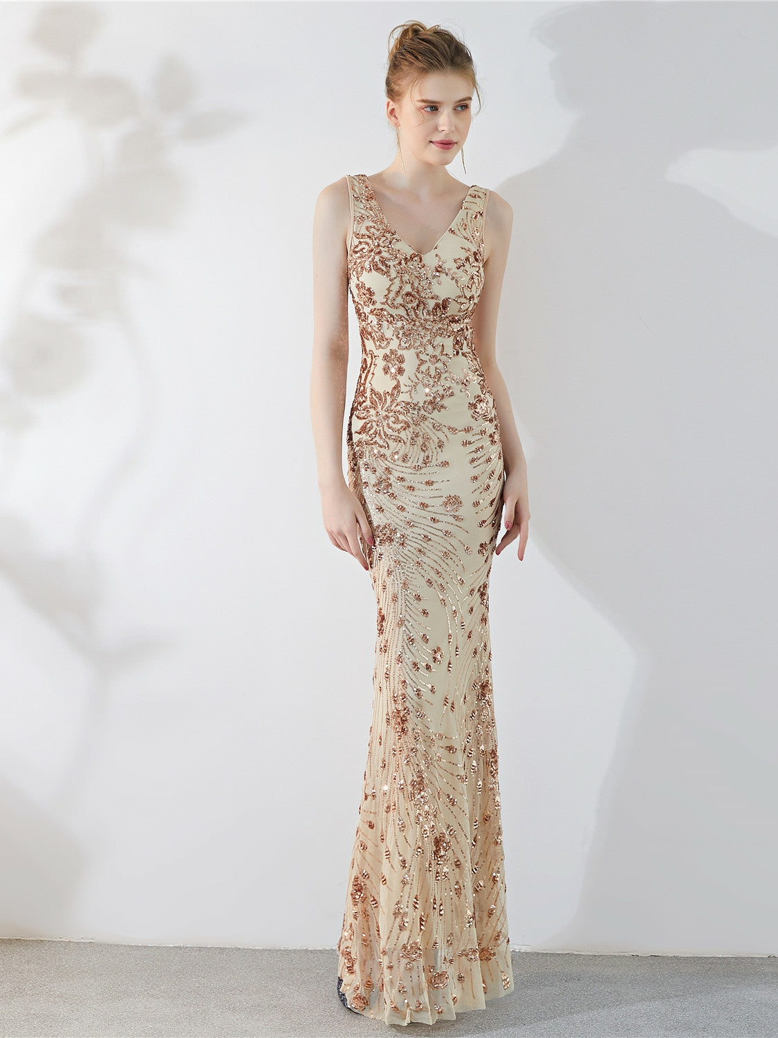 slim long evening dress