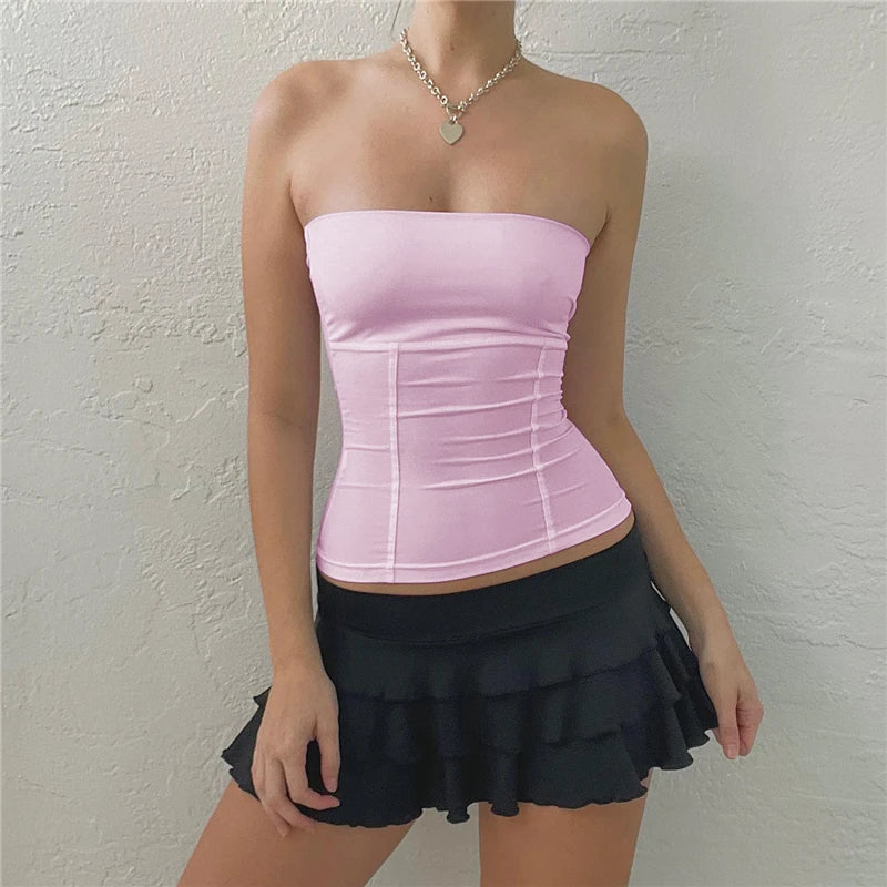 Strapless Corset White OffShoulder