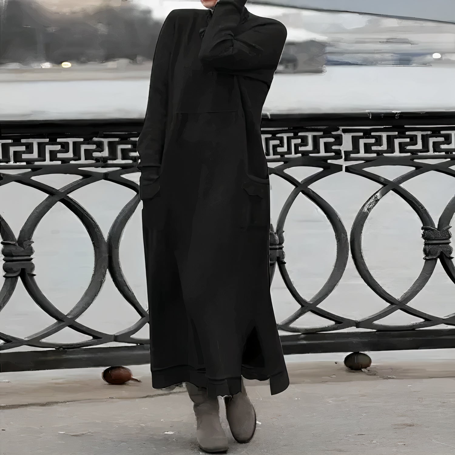 Zulema Elevated Warm and Casual Maxi Dress Premium Wardrobe Essential