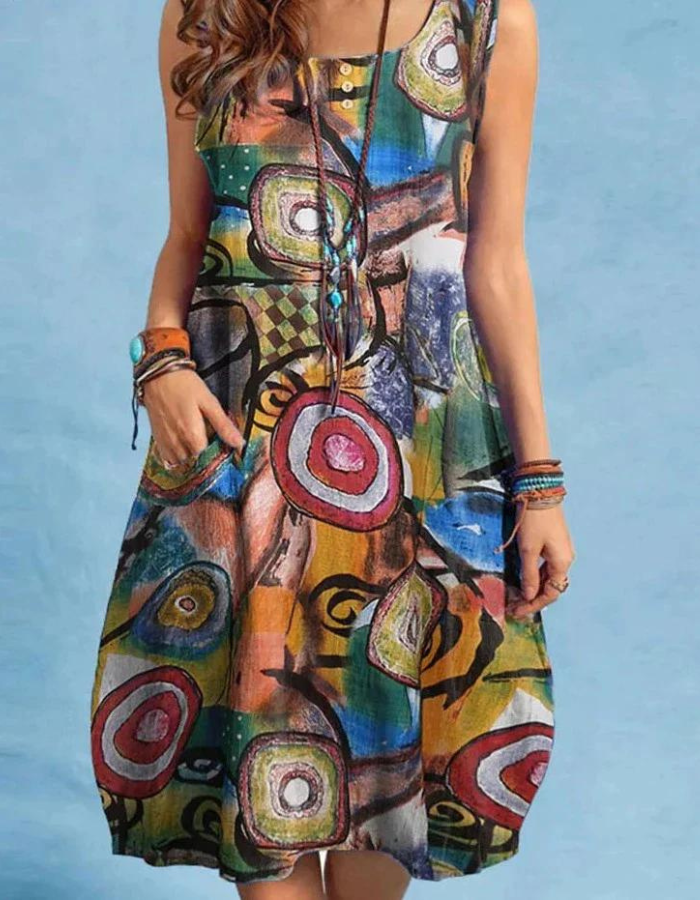 María Boutique José Bohemian Printed Dress Designer Edit