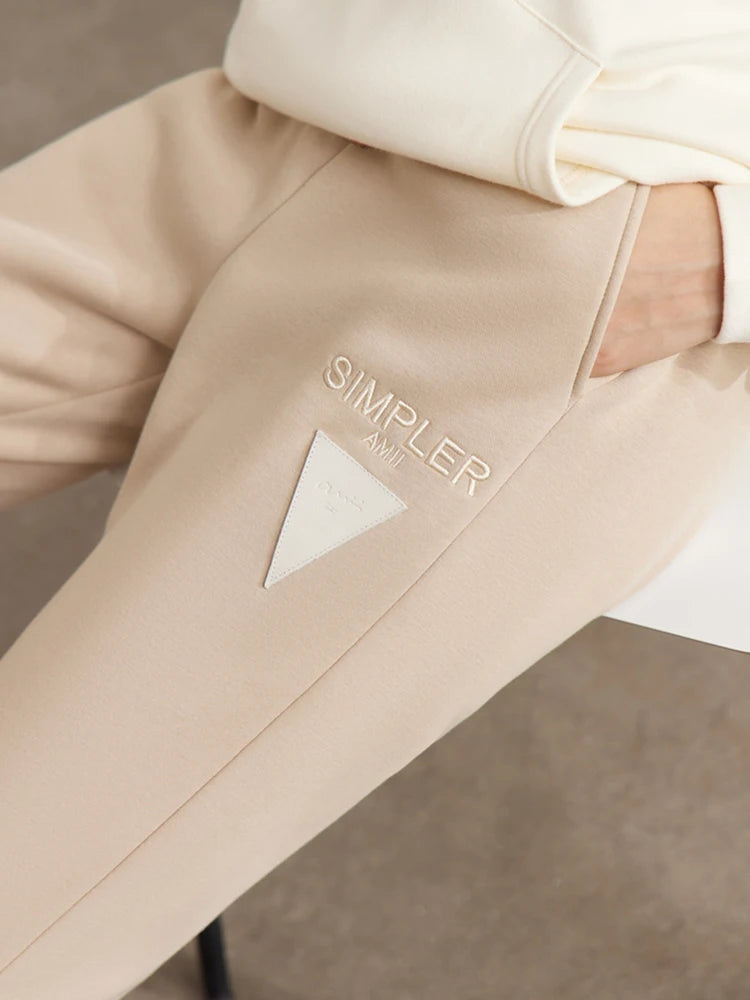 Minimalism AnkleLength Casual Straight Sweatpants