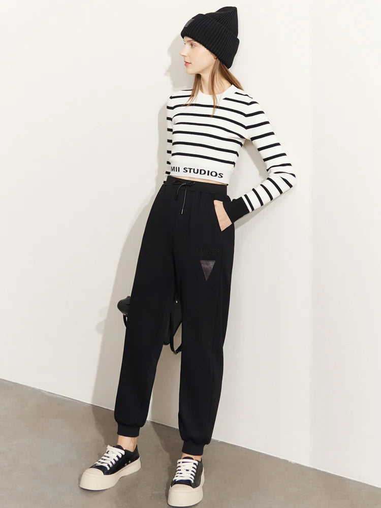 Minimalism AnkleLength Casual Straight Sweatpants